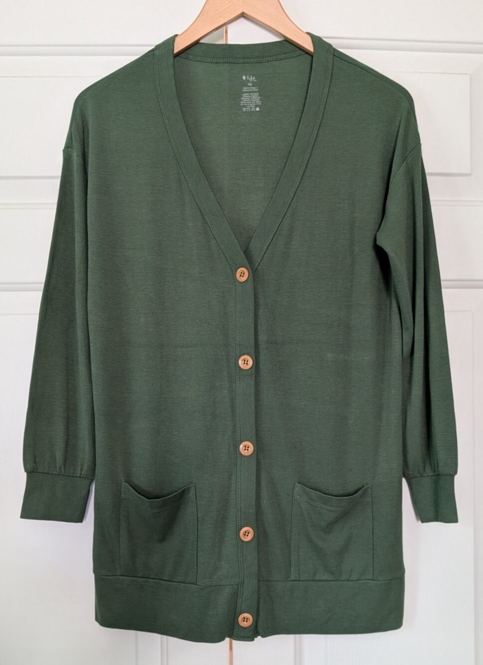 Kyte Bamboo Hunter Green Cardigan Sweater